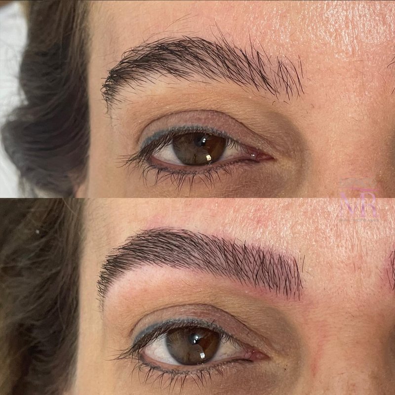 Antes e depois de microblading